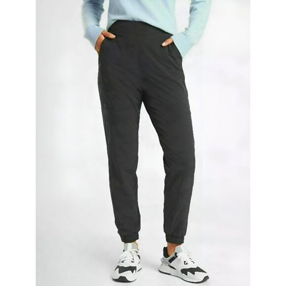Athleta Womens Brooklyn Lined Camo Jogger Pants Black Size 0 - Picture 1 of 8